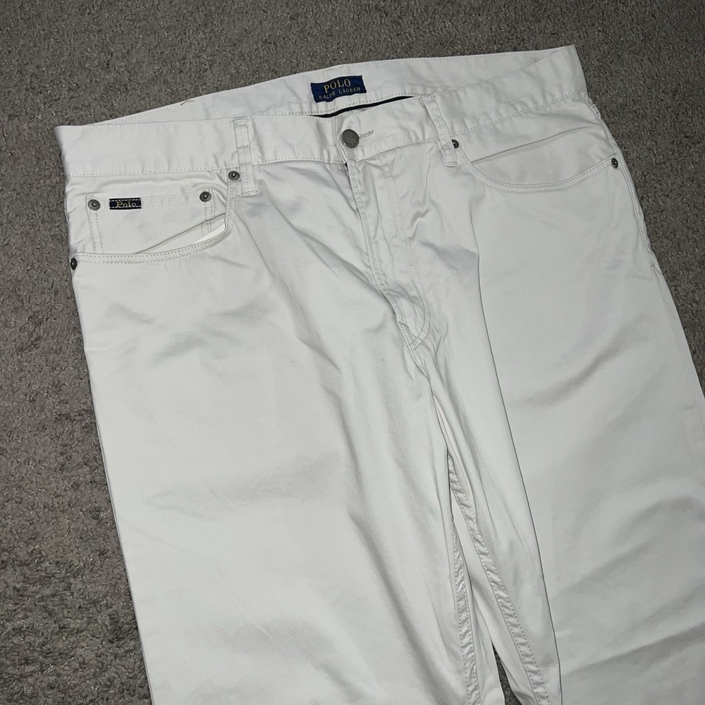 Polo Ralph Lauren Jeans Men's 36x30 Cream The Sullivan Slim Pants Casual